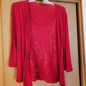 Cable & Gauge Sweater size XL, Red